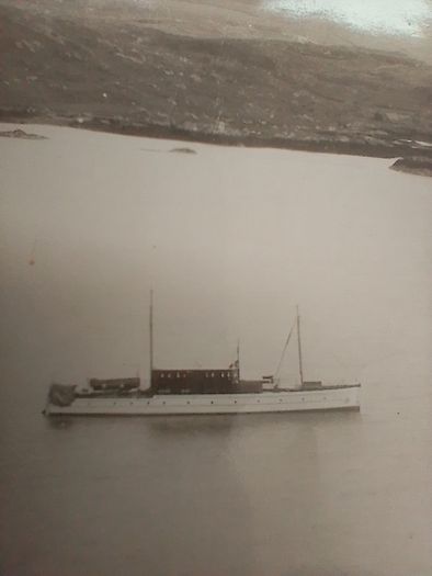 Original 1930s Irish Tourist Association Press Photo, Connemara & Steam Yacht