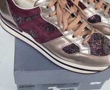 HOGAN leather trainers Sz 40 (Fit 7UK) - Rrp 320 (New)