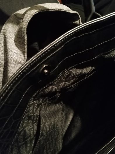Black croc design Folli Follie tote bag