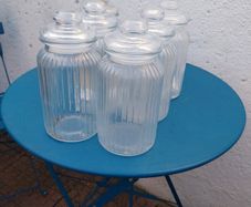 Glass airtight storage jars