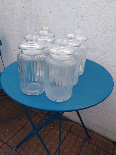 Glass airtight storage jars