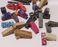 A Mixture Of 30 Woodturning Pen Blanks