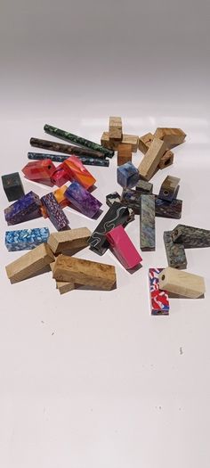 A Mixture Of 30 Woodturning Pen Blanks