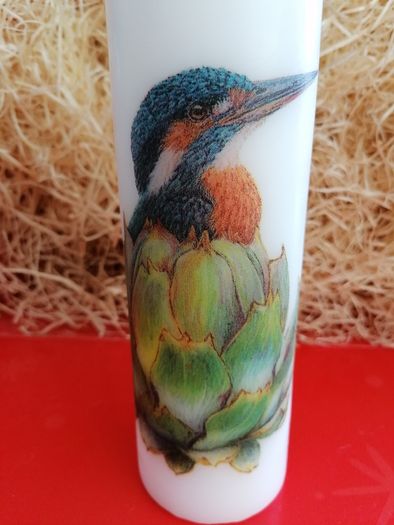 3 for 20e !!! Decorative brand new summer candle gift set artichoke strawberry peach birds