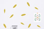 Feather Wall Sticker, Feather Wall Decal, 52 Feathers Sticker, Kids Wall Decoration, Nursery Decoration, Baby room feather decal