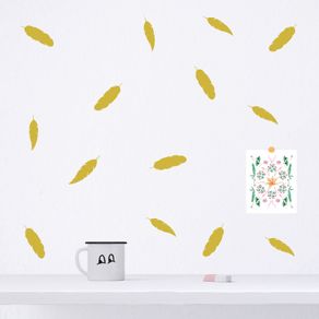 Feather Wall Sticker, Feather Wall Decal, 52 Feathers Sticker, Kids Wall Decoration, Nursery Decoration, Baby room feather decal