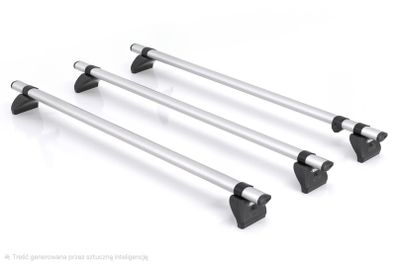3 x Rhino KammBar Pro Aluminium Roof Bars