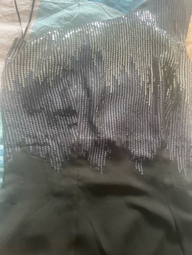 Beautiful black asymmetrical 1 shoulder top