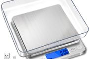 Food Scale, Rechargeable Kitchen Scale with Trays 500g/0.01g, Tare Function Digital Scale Grams and Ounces, for Weight Loss, Dieting, Baking, Cooking, Meal Prep, Coffee, Jewelry, Silver (FREE POSTAGE)