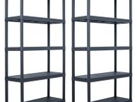 main image for ad Storage Shelf Racks 2 pcs Black 250 kg 80x40x180 cm Plastic