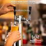 Kegerator Tower Kit, Dual Taps Beer Conversion Kit, Stainless Steel Keg Beer Tower Dispenser with Dual Gauge W21.8 Regulator Image 4