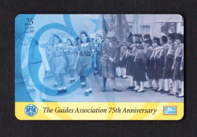 2000 Gibraltar 25 unit The Guide Association 75th Anniversary (Siemens - S5 (Module 33)) Phonecard