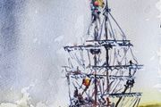 Spanish Galeon Andalucia watercolour