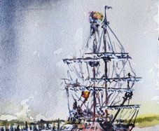 Spanish Galeon Andalucia watercolour