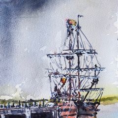 Spanish Galeon Andalucia watercolour