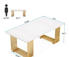 70.9" Executive Desk, Modern Office Computer Desk Conference Table
