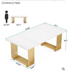 70.9" Executive Desk, Modern Office Computer Desk Conference Table
