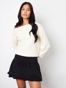 Brand New with tags Threadbare UK14 Black A-Line Mini Bubble Skirt With Stretch