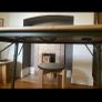 Ikea desk folding with 2 stools Image 3