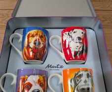 Eoin O'Connor Mutz Set of 4 Dog Mugs New & Gift Boxed