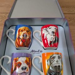 Eoin O'Connor Mutz Set of 4 Dog Mugs New & Gift Boxed