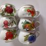 Portmeirion Pomona Set of 6 Vintage Mugs Made in England Rare Assorted Fruit Collection Image 3