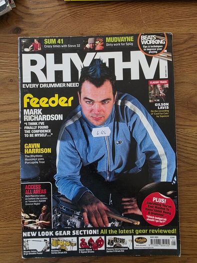Drum Magazine Bundle. Modern Drummer & Rhythm. Portnoy, Steve Smith, Josh Freese etc.