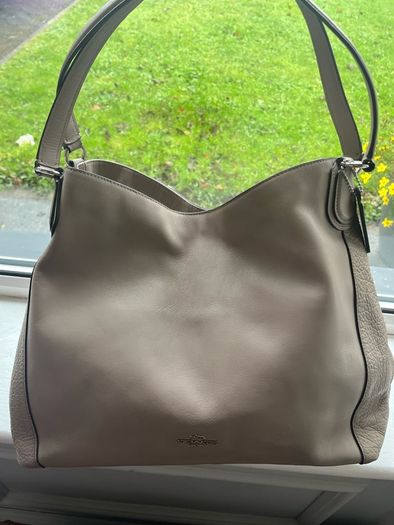 COACH Womens Mixed Leather Edie 31 Shoulder Shoulder Bag