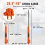 Hydraulic Long Ram Jack, 3 Ton Engine Hoist Cylinder with Single Piston Pump And Clevis Base Image 2