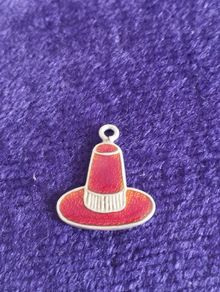 Vintage 925 Sterling Silver Enameled Welsh Hat Pendant or Charm.
