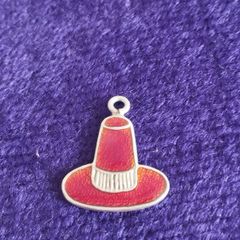 Vintage 925 Sterling Silver Enameled Welsh Hat Pendant or Charm.