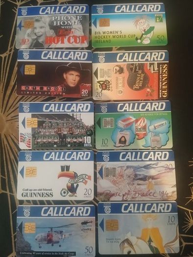 205 different Irish callcards