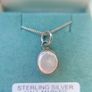 925 Sterling Silver Necklace with Real Freshwater Pearl Pendant length18,5" - 3g Image 4