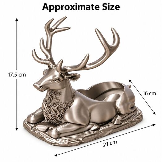 Stag Wine Bottle Holder, Gold or Silver 3D