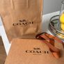 Brand New Coach zip around wallet in signature print Image 7
