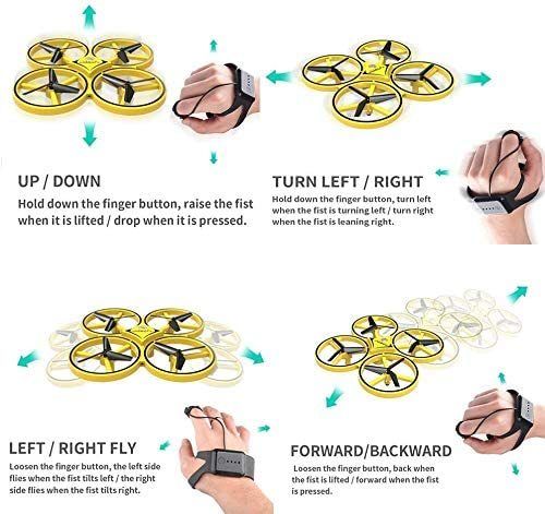 Brand New FIREFLY Smartwatch Intelligent 4-axis Aircraft  Drone Yellow.