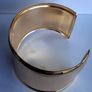 Gold Rim V Dip Cuff Bangle Image 5