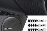 4x Car Audio Decorate 3D Aluminum Emblem Badge Stickers Decal Accessory For Audi sline Rs A1 A4 B7 B8 B9 A3 8P 8V 8L A5 A6 C6 C5 C7