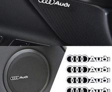 4x Car Audio Decorate 3D Aluminum Emblem Badge Stickers Decal Accessory For Audi sline Rs A1 A4 B7 B8 B9 A3 8P 8V 8L A5 A6 C6 C5 C7