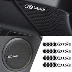 4x Car Audio Decorate 3D Aluminum Emblem Badge Stickers Decal Accessory For Audi sline Rs A1 A4 B7 B8 B9 A3 8P 8V 8L A5 A6 C6 C5 C7