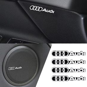 4x Car Audio Decorate 3D Aluminum Emblem Badge Stickers Decal Accessory For Audi sline Rs A1 A4 B7 B8 B9 A3 8P 8V 8L A5 A6 C6 C5 C7
