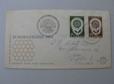 Stamps, Netherlands FDC Europa 1964