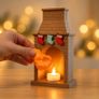Cosy Christmas Fireplace with Stockings and LED Light 3D Image 2