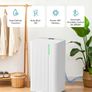 12L/Day Dehumidifiers for Home, Smart Electric Dehumidifier for Drying Clothes, Low Energy & Ultra-quiet, with Auto-Defrost & Humidity Sensor, 24-Timer, Continuous Drain Image 7