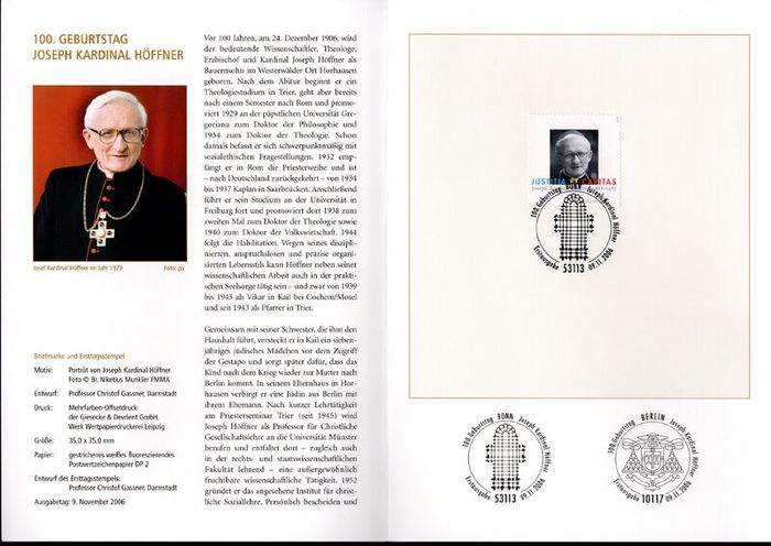 2006 Bundes Republic Deutschland (Germany) Federal Annual Stamp EFT Collection with 50 Images of contents