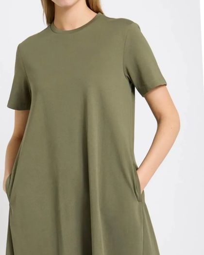 New Khaki T-shirt oversized dress size small - Suit 8-12/14
