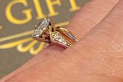 Lab diamond solitaire gold ring engagement