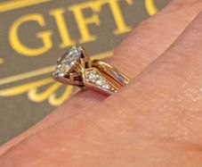 Lab diamond solitaire gold ring engagement