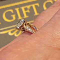 Lab diamond solitaire gold ring engagement
