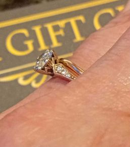 Lab diamond solitaire gold ring engagement
